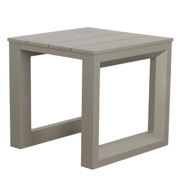 Versatile Outdoor End Table Neutral Tones, Modern Geometric