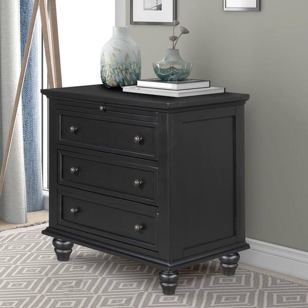 Polibi 28 In W Black Rectangle 3 Drawer Storage Wood End Table With Pull Out Tray Rs Rtdswet Bk 3 Drawer Storage Wood End Table, 3 Drawer End Table Black