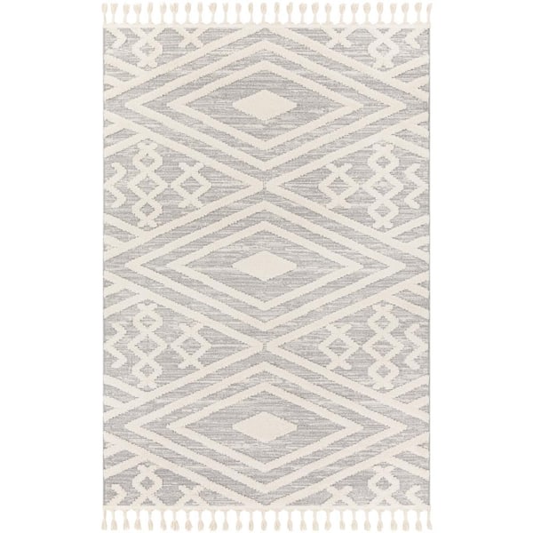 Livabliss Nora Blue 7 ft. x 9 ft. Diamond Indoor Area Rug