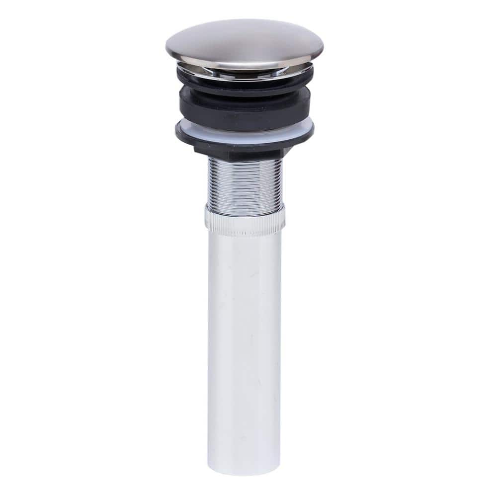 Brushed Nickel Brass Pop-Up Drain for Bathroom Sink