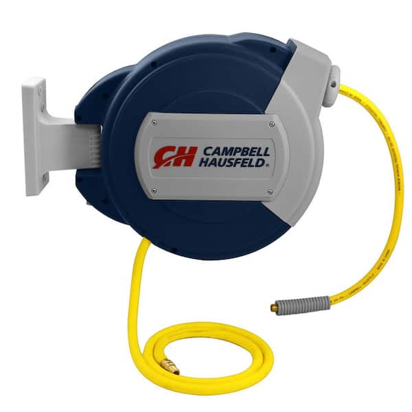 Campbell Hausfeld 3/8 in. x 50 ft. Hybrid Retractable Air Hose Reel  PA050010EC - The Home Depot