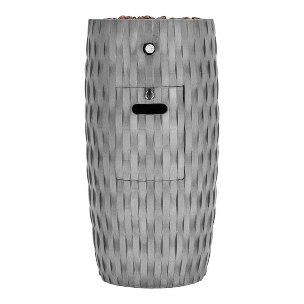 13.8 in. W 15000 Btu Envirostone Propane Outdoor with Lava Rocks