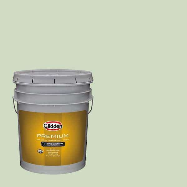 Glidden Premium 5 gal. PPG1121-3 Pale Moss Green Flat/Matte
