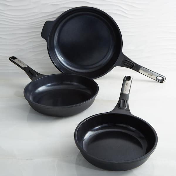 BergHOFF Leo Phantom 3-Piece Nonstick Ceramic Fry Pan Set, Recycled