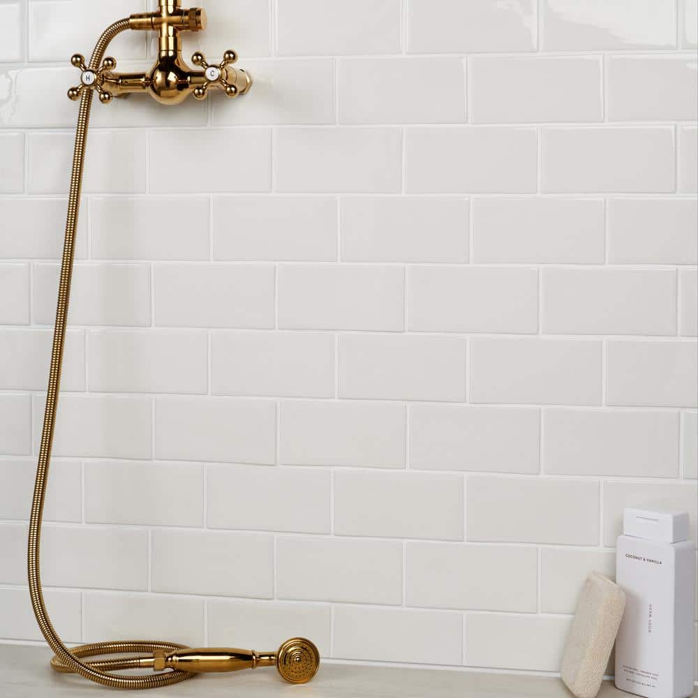 Glacier White 3" x 6" Matte Ceramic Subway Tile