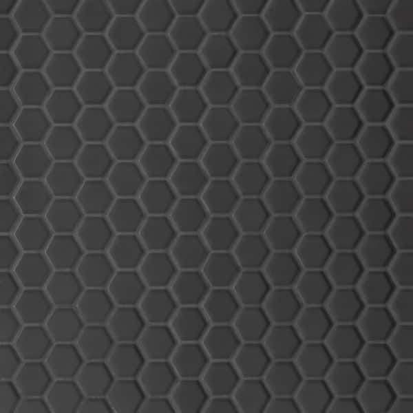 Le Cafe Hexagon 10 in. x 11 in. Black Porcelain Mosaic Tile (8.4 sq. ft. /Case)