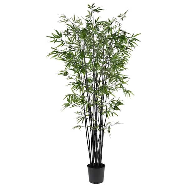 Nearly Natural 6.5 ft. Artificial Black Bamboo Silk Tree