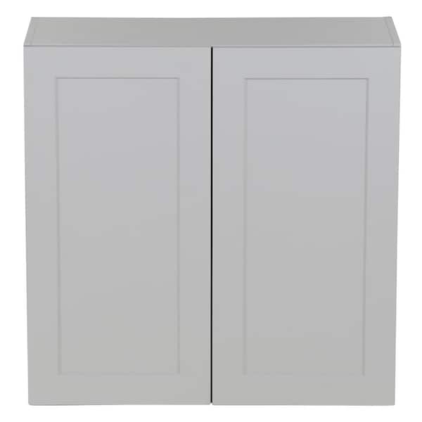 Hampton Bay Cambridge Gray Shaker Assembled Wall Kitchen Cabinet (30 in. W x 12.5 in. D x 30 in. H)