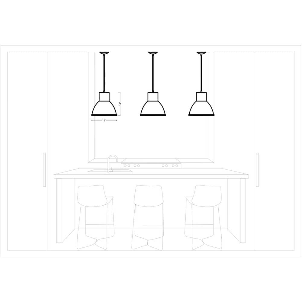 Stardust Finish Division Street 1-Light Incandescent Pendant