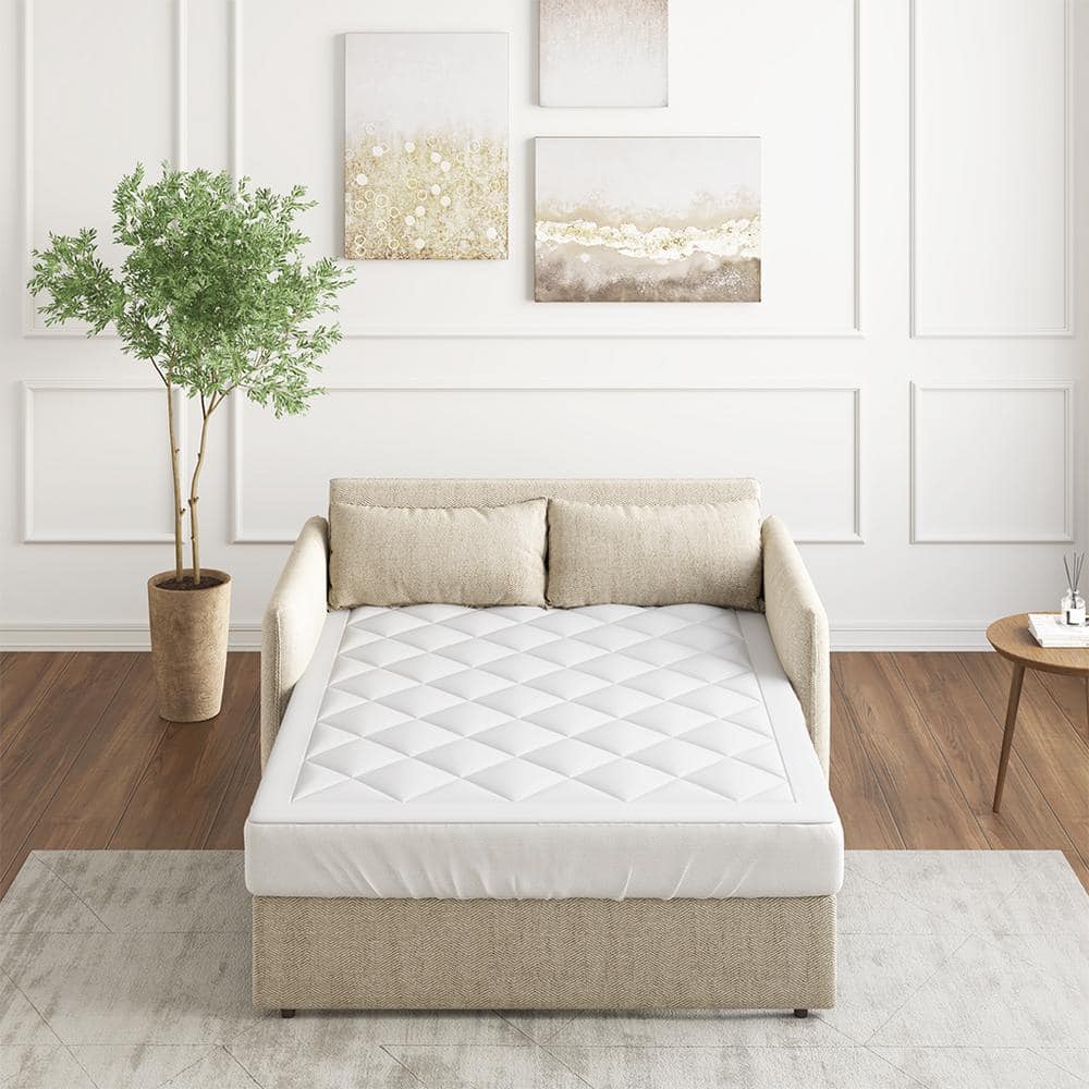 Comfortable 1 in. Full Microfiber Waterproof Sofa Bed Mattress Pad, Cooling