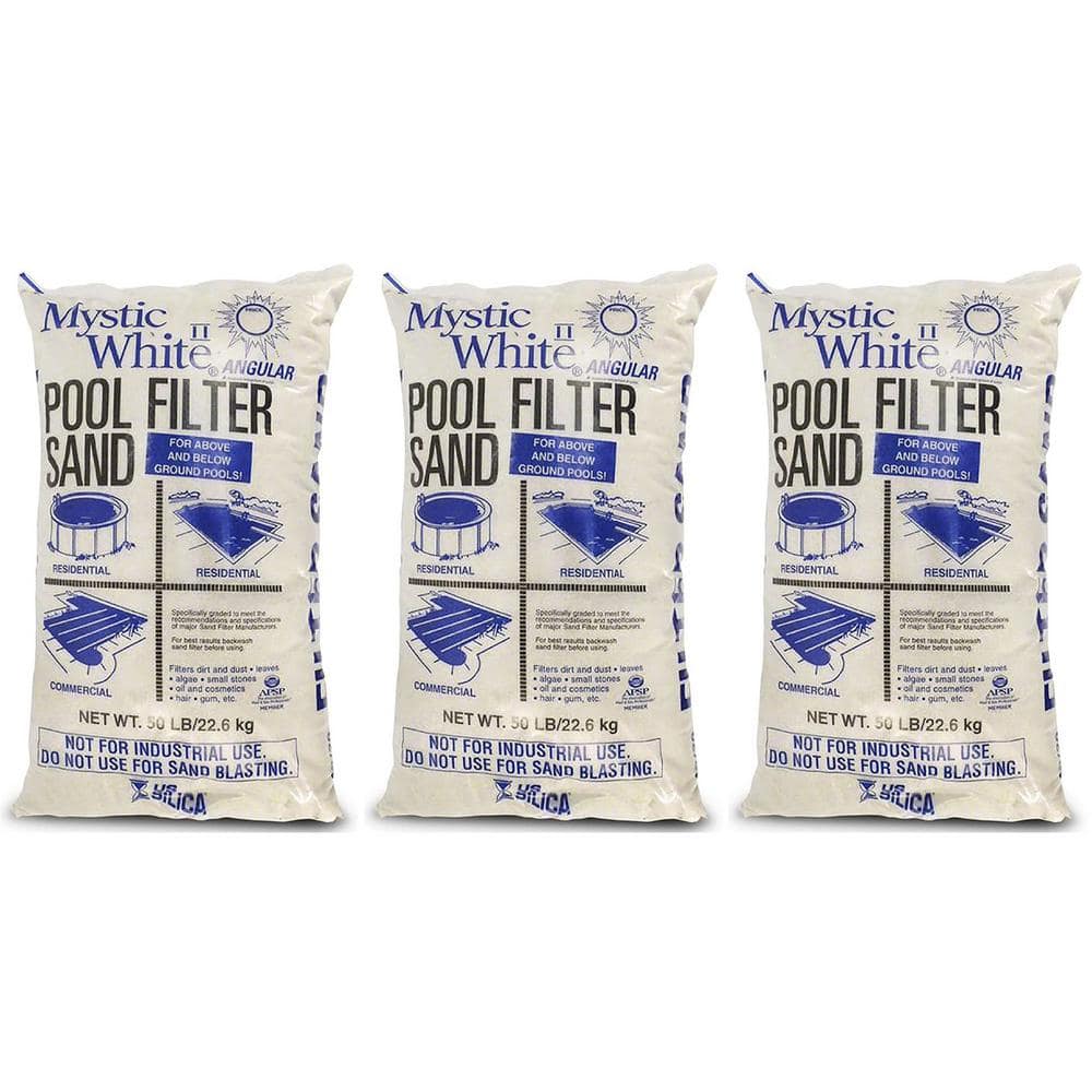 White 50 lbs. Swimming Pool Filter Sand, 3-Pack