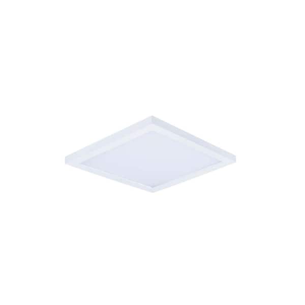 Wafer 6.25 in. White Integrated LED Flushmount Light