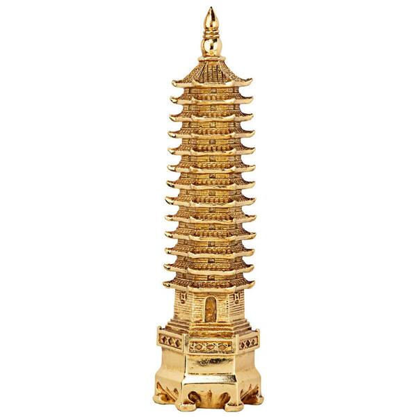 Design Toscano Golden Wen Chang Round Asian Pagoda Tower Statue