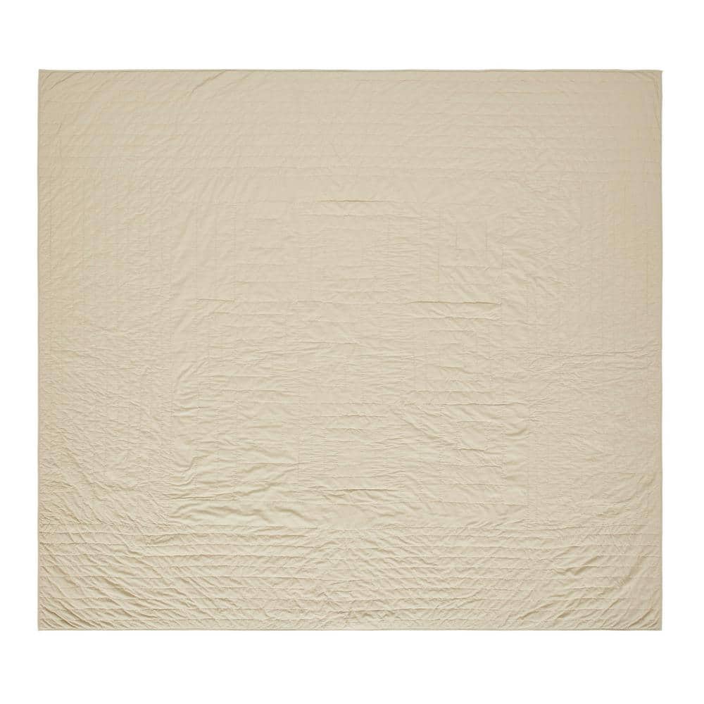 King Navy Cotton Reversible Patchwork Quilt