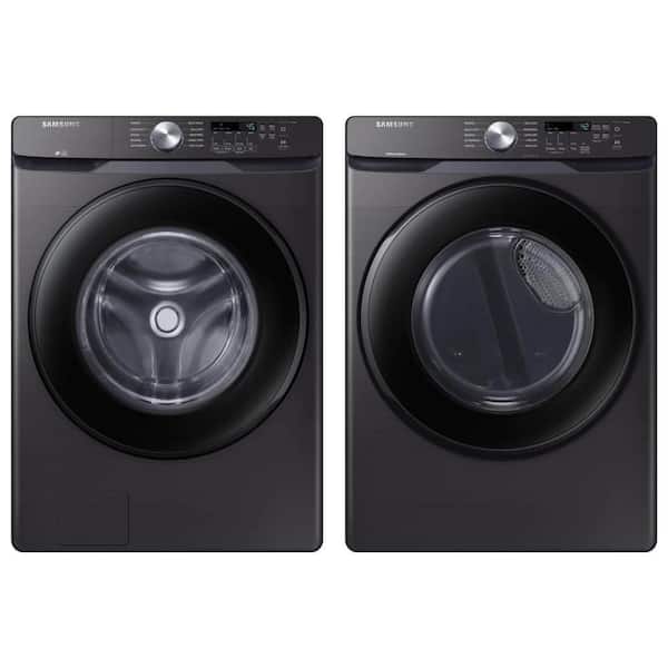 4.5 cu. ft. High-Efficiency Washer with Self-Clean+ and 7.5 cu. ft. Dryer with Sensor Dry, Brushed Black Set
