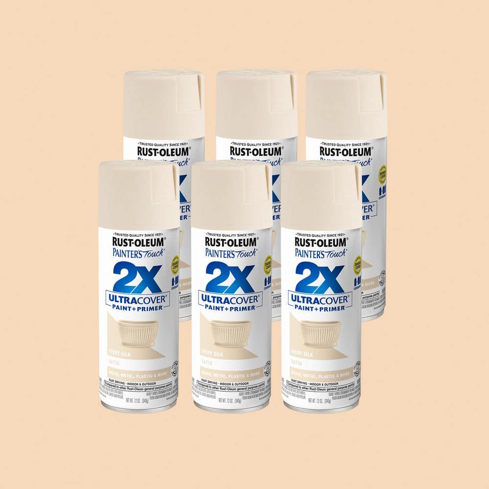 12 oz. Satin Ivory Silk General Purpose Spray Paint (6-Pack) price history on PriceWatchPro