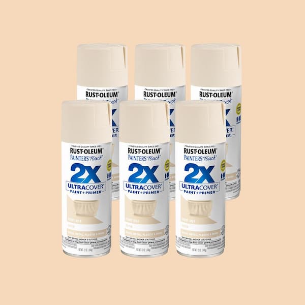 12 oz. Satin Ivory Silk General Purpose Spray Paint (6-Pack)