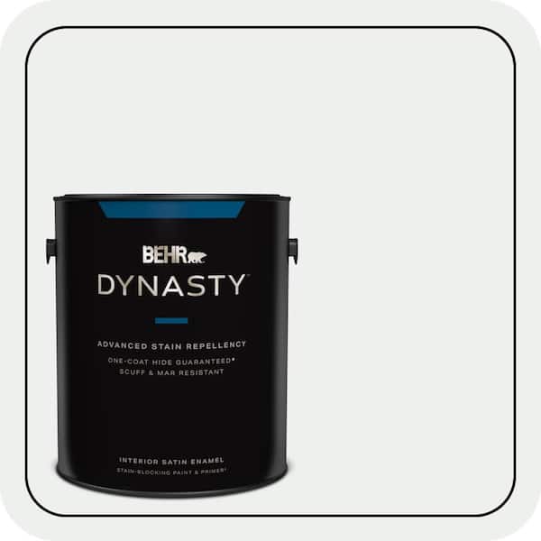 BEHR DYNASTY 1 gal. #BL-W15 Frost Satin Enamel Interior Stain-Blocking Paint and Primer