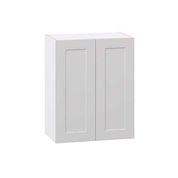 J COLLECTION Galveston 24 in. W x 14 in. D x 30 in. H Assembled Shaker Wall Kitchen Cabinet in Light Grey