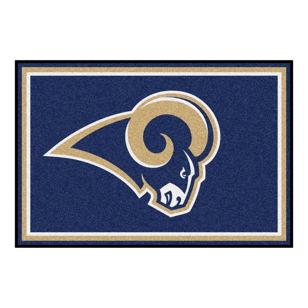 FANMATS Los Angeles Rams 5 ft. x 8 ft. Area Rug 6607 The Home Depot