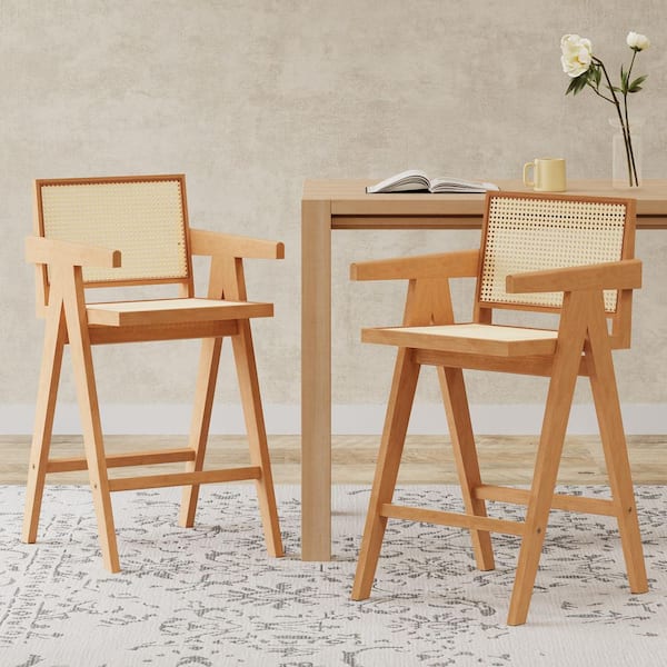 CHRISTOPHER KNIGHT HOME Finley Modern Village 27 in. Natural Solid Wood ...