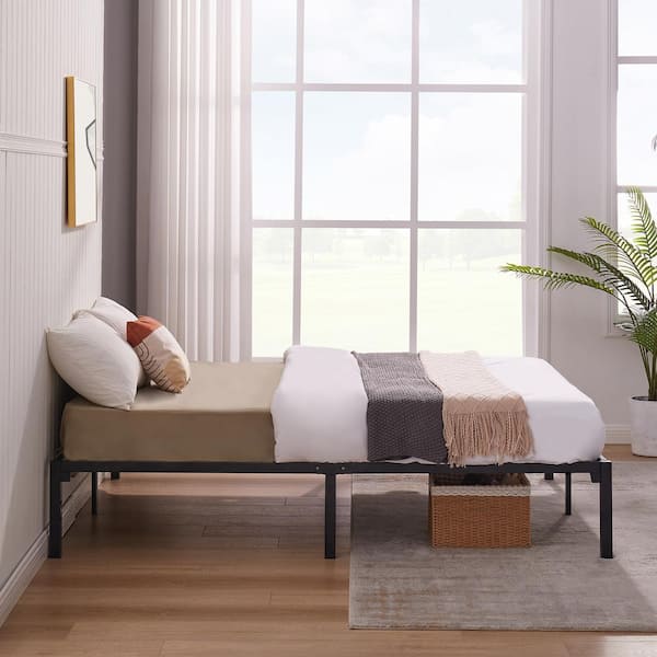 VECELO 14 in. Metal Platform Bed Frame - No Box Spring