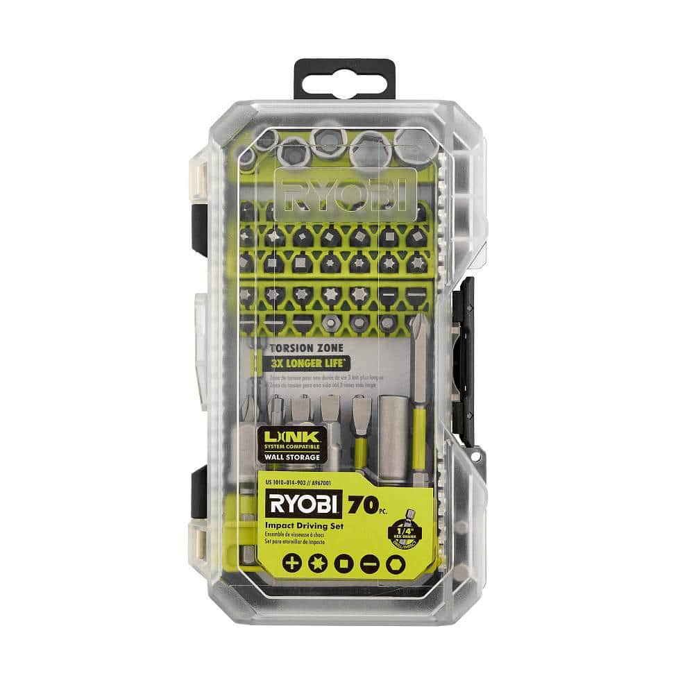 RYOBI Impact Rated Driving Set (70-Piece) A967001 - The Home Depot