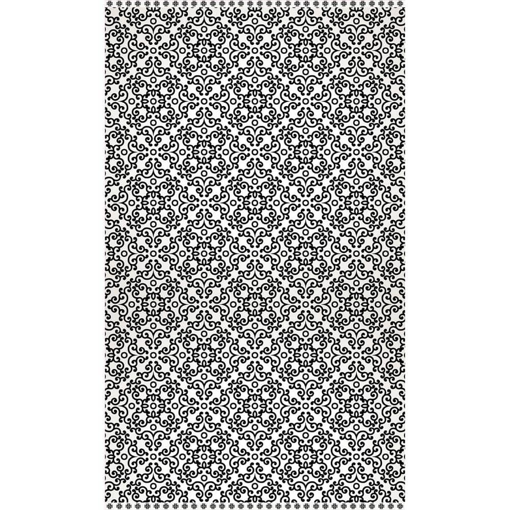 Decorative Black Flourish 20 in. x 34 in. Laminated Kitchen Mat price history on PriceWatchPro