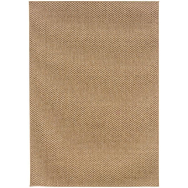 Sanibel Natural 8 ft. x 11 ft. Indoor/Outdoor Patio Area Rug