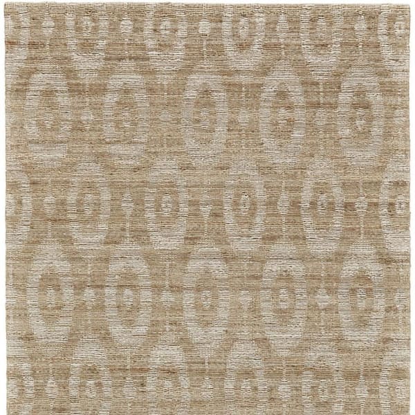 5 X 8 Tan, Ivory Geometric Area Rug