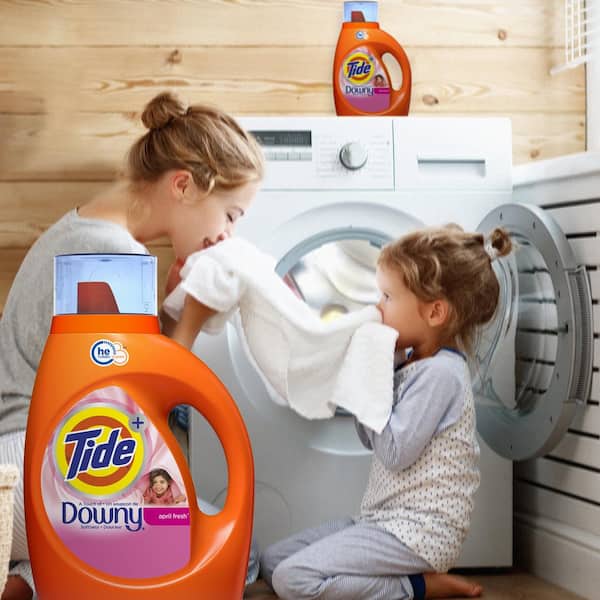 HE April Fresh with Downy Scent Liquid Laundry Detergent, 94-Loads, 132 fl. oz., 2-Pack