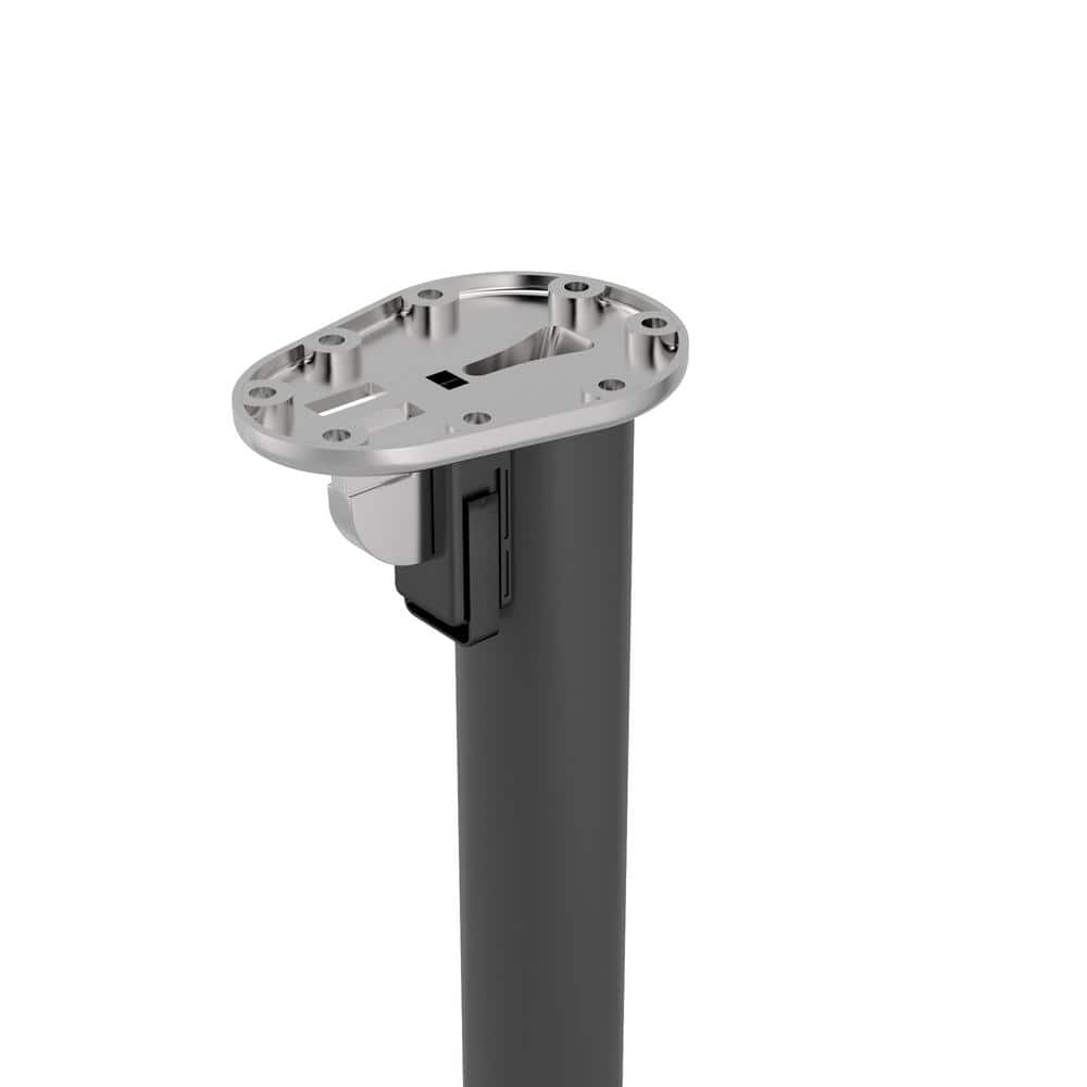 Matte Black 28" Adjustable Folding Table Leg in Aluminum