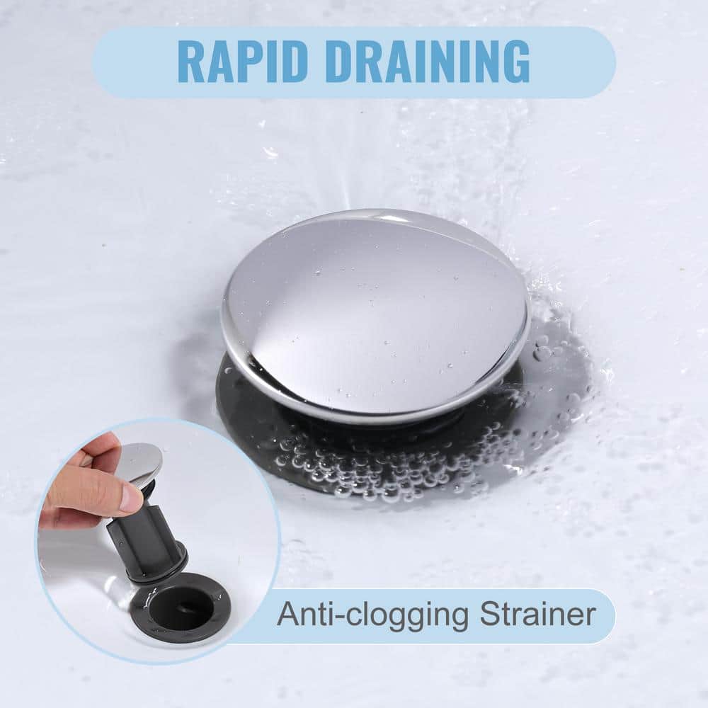Chrome Pop-Up Drain Assembly for Bathroom Sink