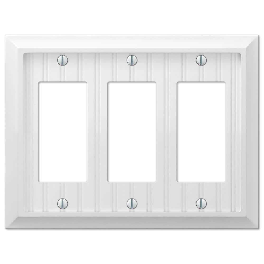 Cottage 3-Gang White Decorator/Rocker BMC Wood Wall Plate price history on PriceWatchPro