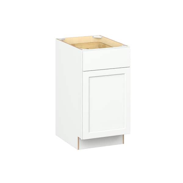 Emerson Pure White Base 1 drawer with 1 Left door Ready to Assemble Kitchen Cabinet (18 in. W x 34.5 in. H x 24 in. D)