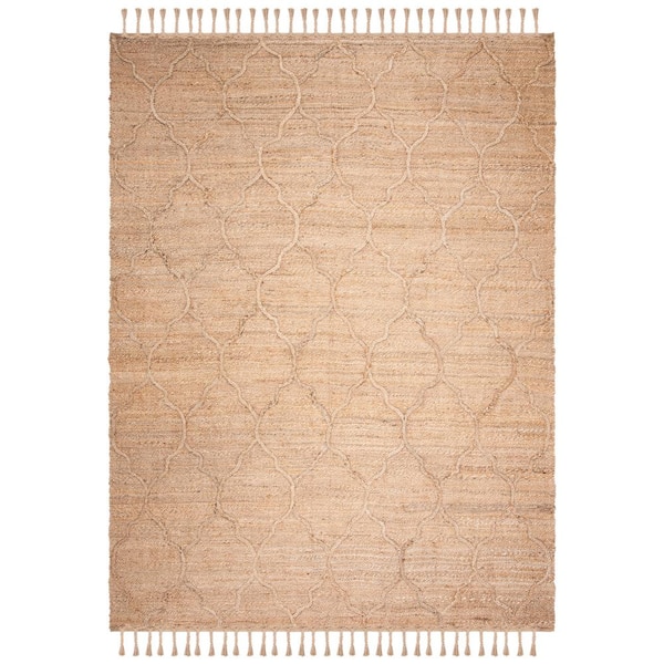 Natural Fiber 10 ft. x 14 ft. Natural Geometric Area Rug