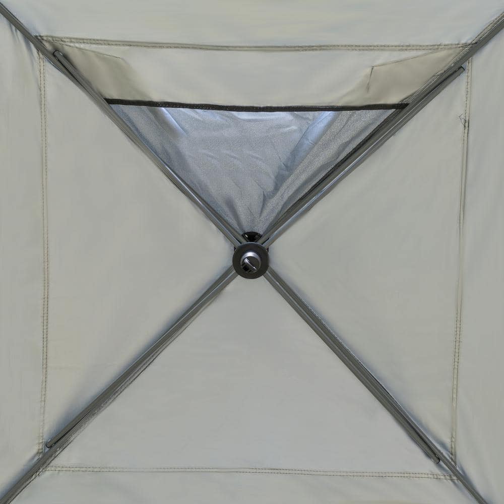 Gray 10' x 10' Pop Up Canopy Tent with Steel Frame