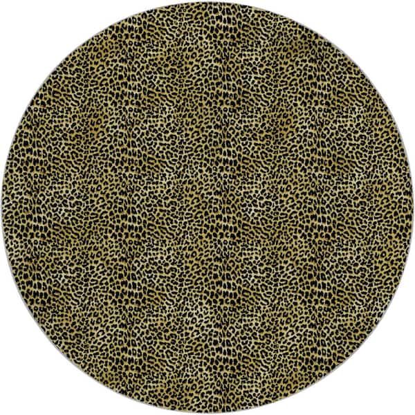 Dream Shag Premium Machine Washable Abstract ADS43 Gilded 8 ft. x 8 ft. Round Rug