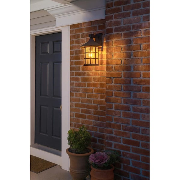 Freeport Large 1-Light Black Outdoor Wall Lantern Sconce