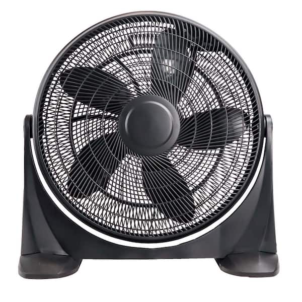 Comfort Zone 12 in. High Velocity 3 Speed Cradle Fan in Black