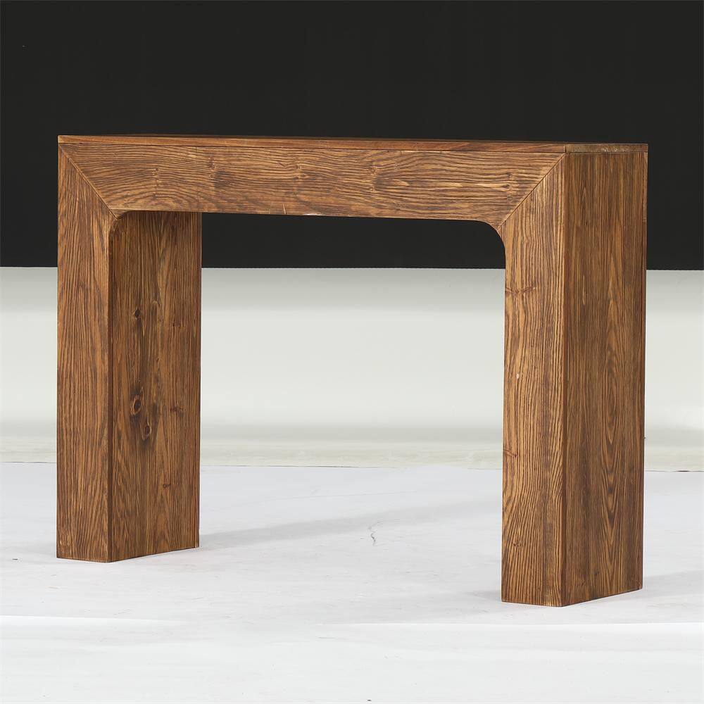 Turrella 43.3 in. Brown Rectangle Solid Wood Console Table, Small Entryway Table Behind Couch Table for Living Room