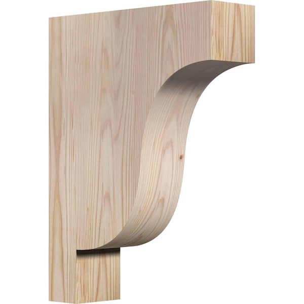 Ekena Millwork 3-1/2 in. x 12 in. x 16 in. Douglas Fir Newport Smooth Corbel