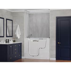HD Series 53 in. Left Drain Wheelchair Access Walk-In Whirlpool and Air Bath Tub with Powered Fast Drain in White