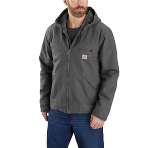 Men's 3 X-Large Gravel Cotton Relaxed Fit Washed Duck Sherpa-Lined Jacket
