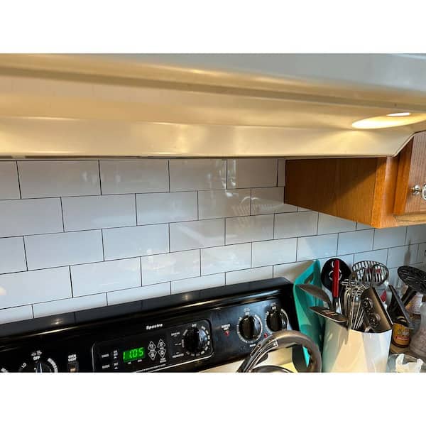 Polished Marble White 3 in. x 6 in. PVC Composite Peel and Stick Backsplash Tile for Kitchen Bathroom 160-Pack