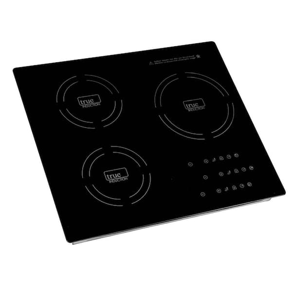 TI-3B 24 in. Triple Element Black Induction Glass-Ceramic Cooktop 3300W 858UL Certified