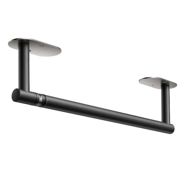 Wall Mount Single Post Toilet Paper Holder in Black Brushed Nickel