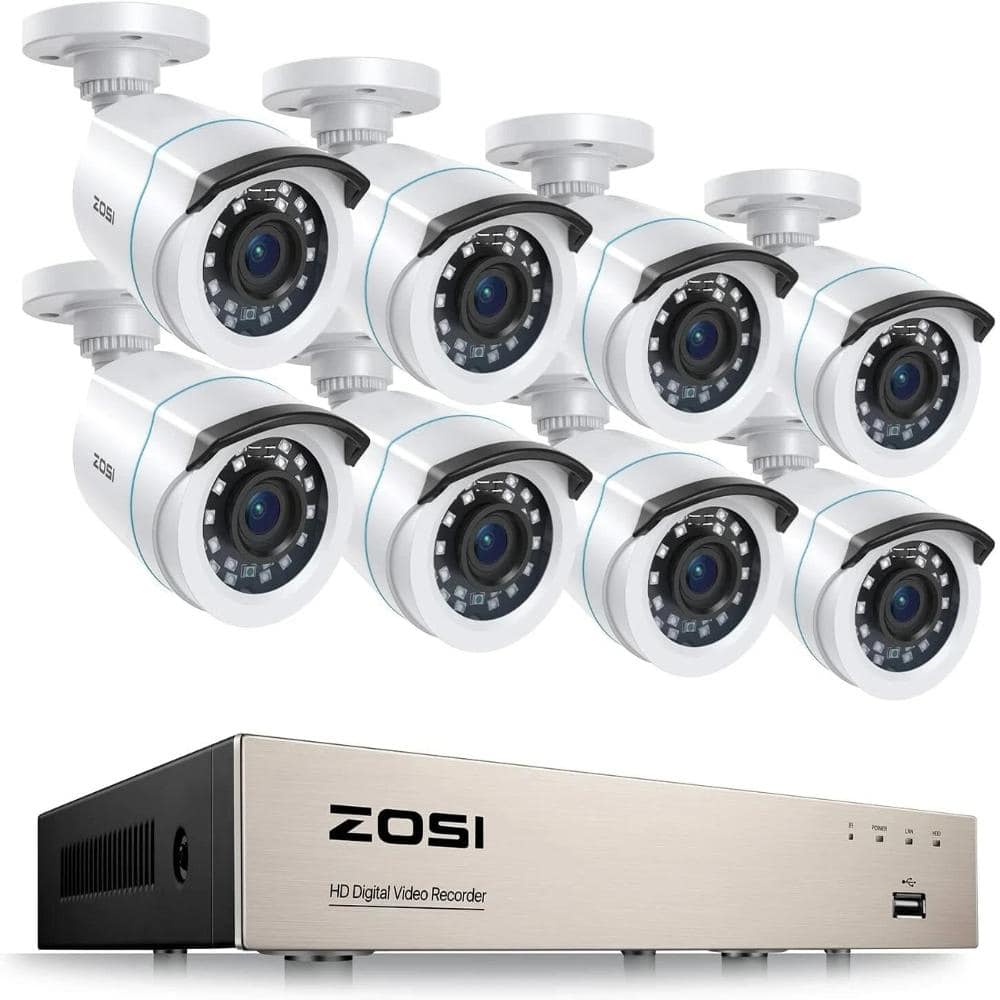 8-Channel H.265+ 5MP-Lite DVR Security Camera System with 8-Wired 1080p Bullet Cameras, Surveillance System price history on PriceWatchPro