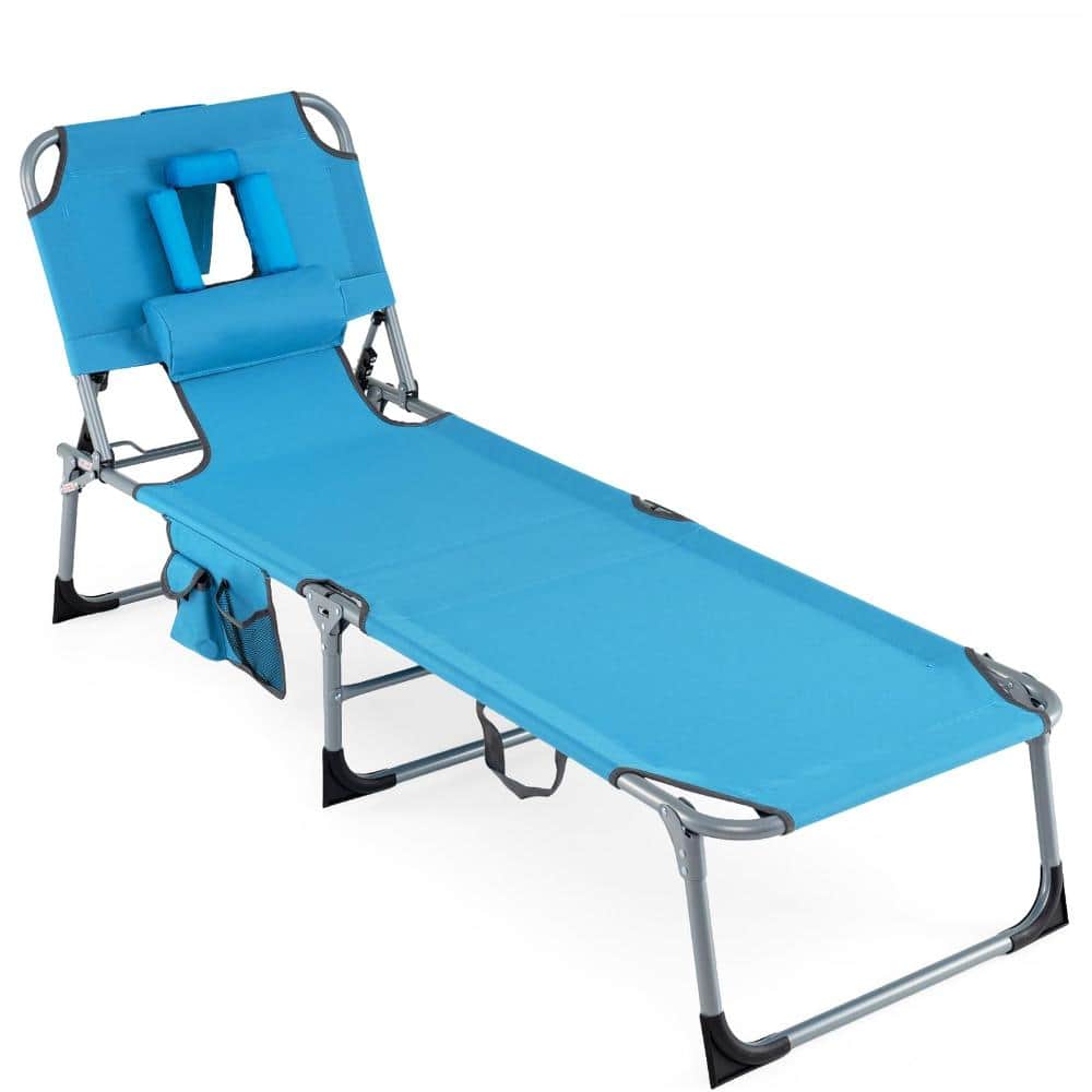 5 Position Adjustable Reclining Sunbathing Lounge Chair Blue price history on PriceWatchPro