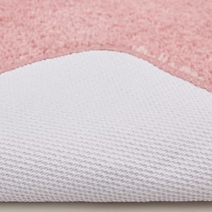 Pure Perfection Rose 20 in. x 34 in. Nylon Machine Washable Bath Mat